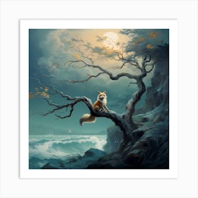 Fox In The Tree 1 Art Print