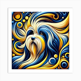 Havanese Dog Breed 01 Art Print