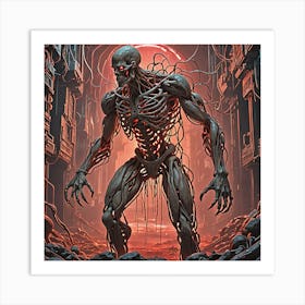 Skeleton In The City Art Print