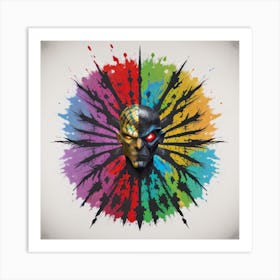 Skull Splatter Art Print