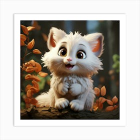 Cat In The Woods Art Print