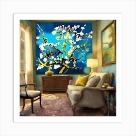 Almond Blossom, Vincent Van Gogh Living Room 2 Art Print