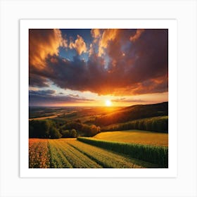 Sunset In The Countryside 54 Art Print