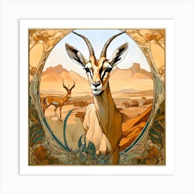 Antelope In The Desert Art Print