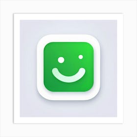 Smiley Face Icon Art Print