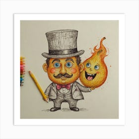 Man With A Pear Art Print