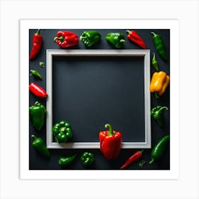 Peppers In A Frame 16 Art Print