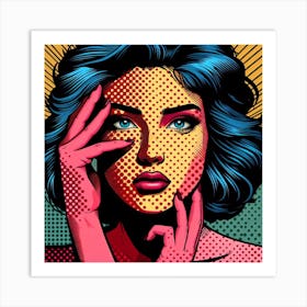 Lady popart Art Print