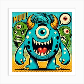 Pop Monsters Art Print