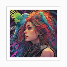 Beauty in a Multicolor Art Print