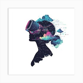 Vr Headsets.Generated AI. Wall Art Print Poster