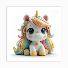 Unicorn Figurine 92 Art Print