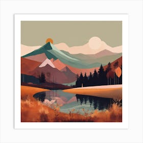 Landscape Painting 117 Art Print