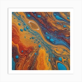 Emerging Flames Abstract Painting Art Print