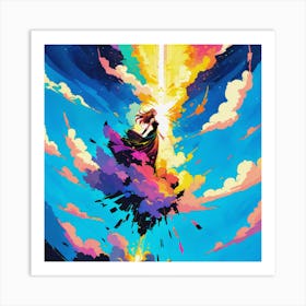 Girl In The Sky Art Print