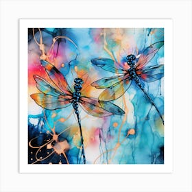 Dragonflies 27 Art Print