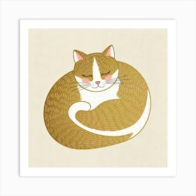 Cat In A Circle Art Print