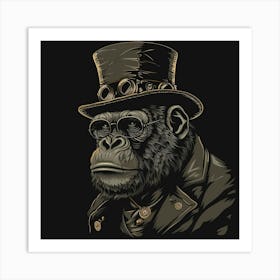 Steampunk Ape 1 Art Print