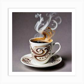 Coffee Cup With Smoke 14 Art Print