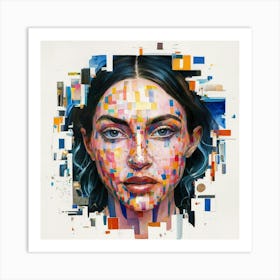 Girl In A Mosaic Art Print