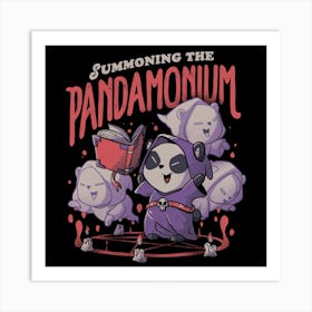 Summoning The Pandamonium Square Art Print
