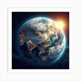 Earth From Space Art Print