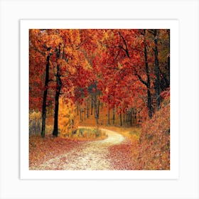 Autumn Road Art Print