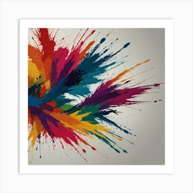 Colorful Paint Splatter 2 Art Print