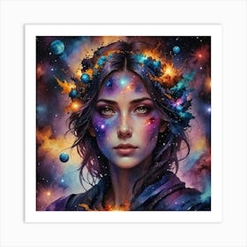 Galaxy Girl 6 Art Print