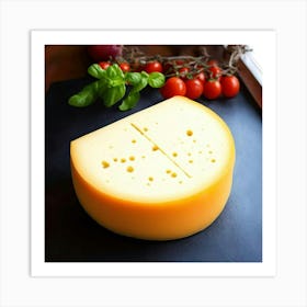 Cheese On A Cutting Board Art Print