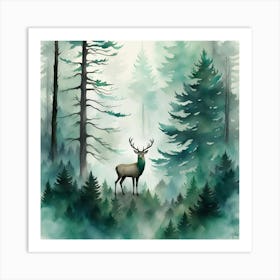 Deer In The Forest 1 Art Print