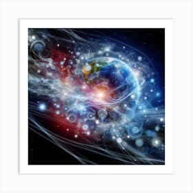 Earth In Space Art Print