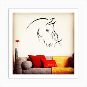 Horse Head Wall Decal 1 Art Print