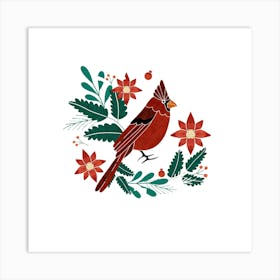 Christmas Cardinal Art Print