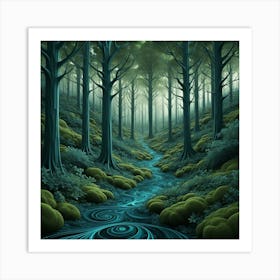 River In The Forest 27 Art Print