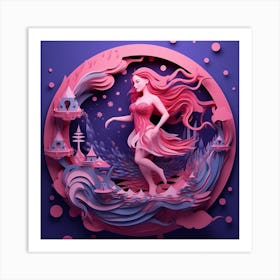 3d Paper Art Art Print