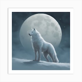 White Wolf Art Print