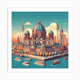 Berlin Cityscape Art Print