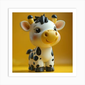 Cute Cow Figurine Art Print