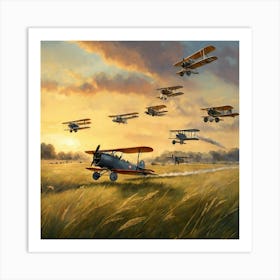 Wwii Biplanes Affiche