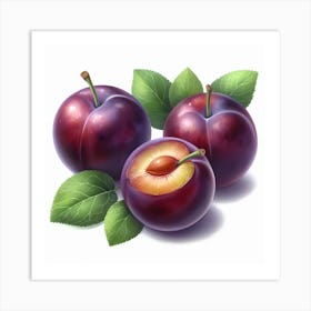 Plums Art Print