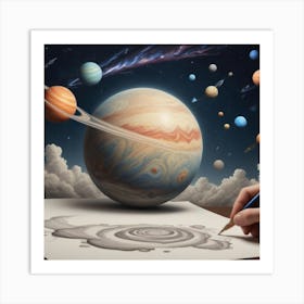 Sketching the Cosmos Art Print