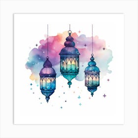 Islamic Lanterns 3 Art Print