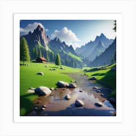 Mountain Stream 9 Art Print