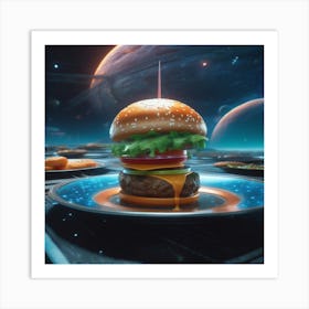 Burger In Space 5 Art Print