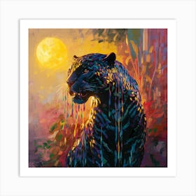 'Black Jaguar Art Print