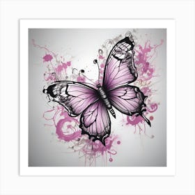 Butterfly Tattoo 5 Art Print