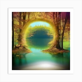 Golden Portal Art Print