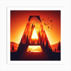 Letter A Art Print