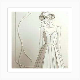 Elegant posture 3 Art Print